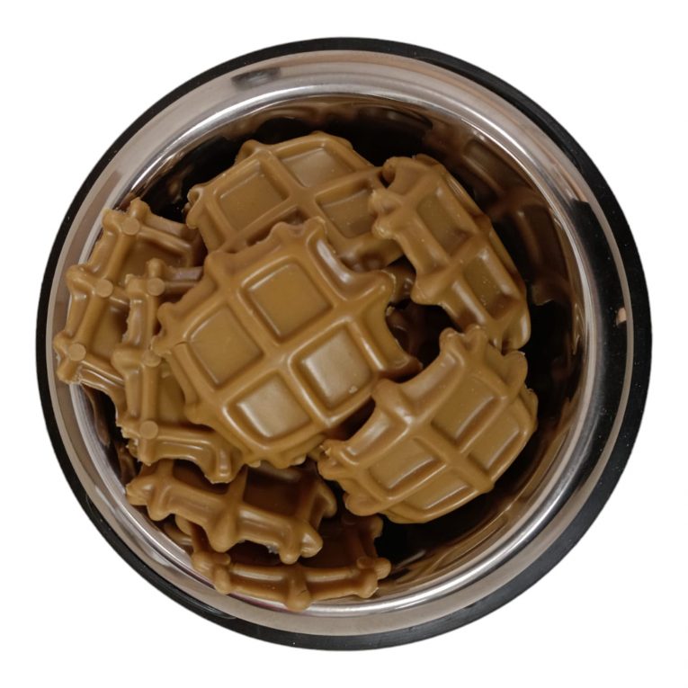 Gofre de pollo con algarroba